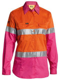 Bisley Women's 3M Taped Hi Vis Cool Lightweight Drill Shirt (BL6696T)
