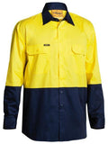 Bisley Hi Vis Cool Lightweight Drill Shirt Contrast Collar (BS6895)