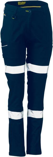 Bisley Women's Taped Mid Rise Stretch Cotton Pants (BPL6015T)