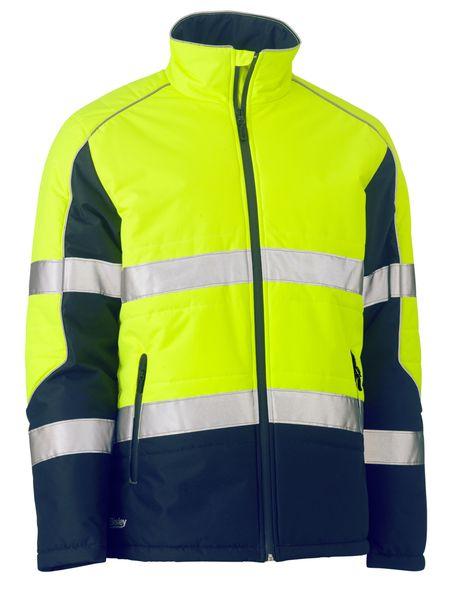 Bisley Taped Hi Vis Puffer Jacket with Stand Collar (BJ6829T)