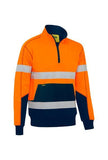 Bisley Taped Hi Vis 1/4 Zip Fleece Pullover with Sherpa Lining (BK6987T)