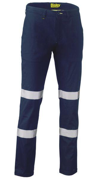 Bisley Taped Biomotion Stretch Cotton Drill Work Pants (BP6008T)