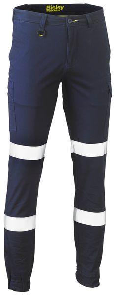 Bisley Taped Biomotion Stretch Cotton Drill Cargo Cuffed Pants (BPC6028T)