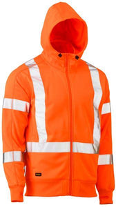 Bisley X Taped Hi Vis Zip Front Fleece Hoodie (BK6819XT)