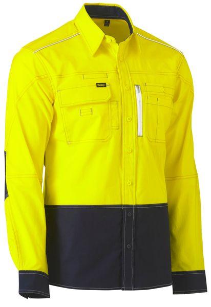 Bisley Flex & Move Two Tone Hi Vis Utility Shirt (BS6177)