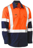 Bisley X Taped Biomotion Two Tone Hi Vis Lightweight Drill Shirt (BS6696XT)